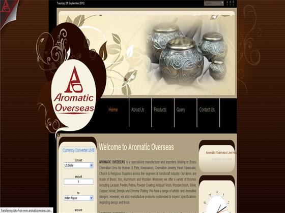 Websites: Aromatic Overseas