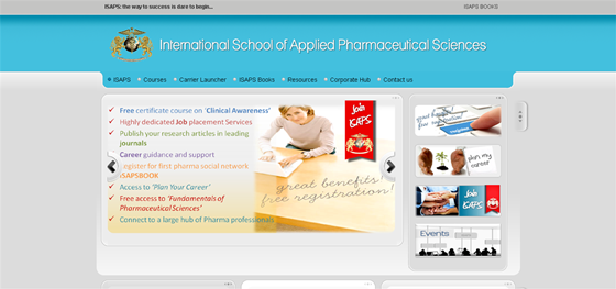 Websites: International School of Applied Pharmaceutical Sciences